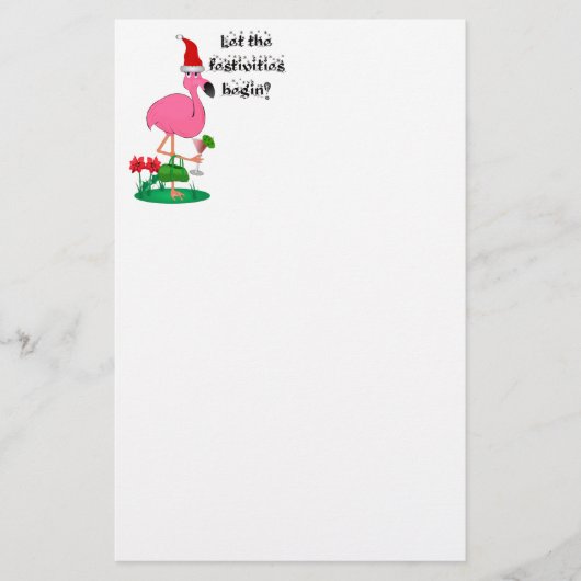 kerstviering Briefpapier (Voorkant)