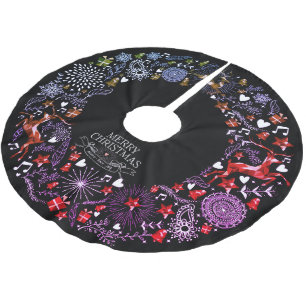 Kerstviering Chalkboard Circle Kerstboom Rok