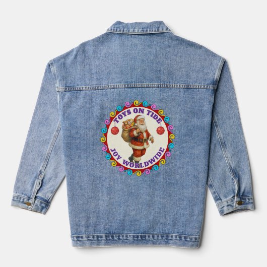 Kerstviering Denim Jacket (Achterkant)