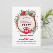 kerstviering en kersthout - Floral Wreator Kaart (Staand voorkant)