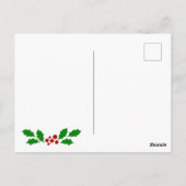 Kerstviering, heldere lichten en kerstballen briefkaart (Achterkant)