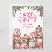 Kerstviering in Candyland Feestdagenkaart (Voorkant)