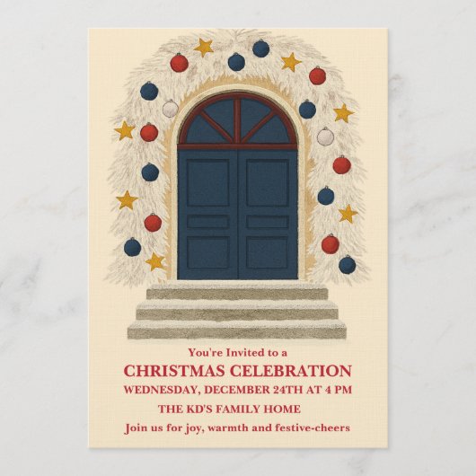 Kerstviering Kaart (Voorkant)