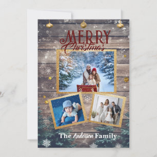 Kerstviering: Kerstkaart met 3 foto's