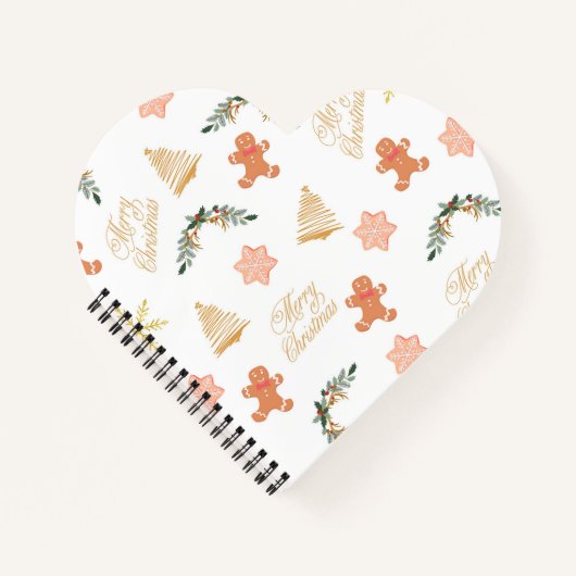 kerstviering met kerstboomkoekjes notitieboek (Voorkant)