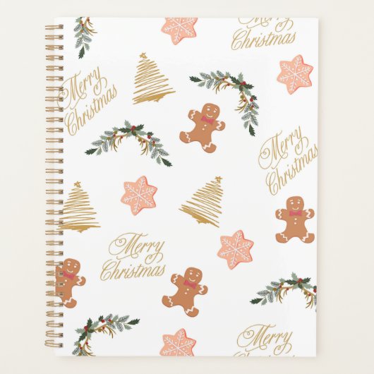 kerstviering met kerstboomkoekjes planner (Voorkant)