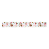 Kerstviering Met Yorkie Patroon Lint (Voorkant)