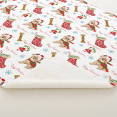 kerstviering met Yorkie Pattern Sherpa Deken (3/4)