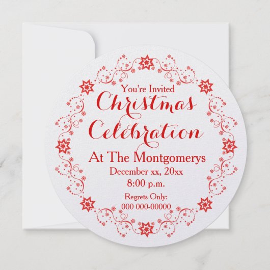 Kerstviering Party Tree Custom Invitation Kaart (Achterkant)