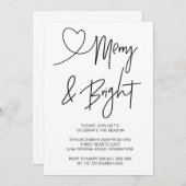 Kerstviering Uitnodiging Kerstfeest (Voorkant / Achterkant)