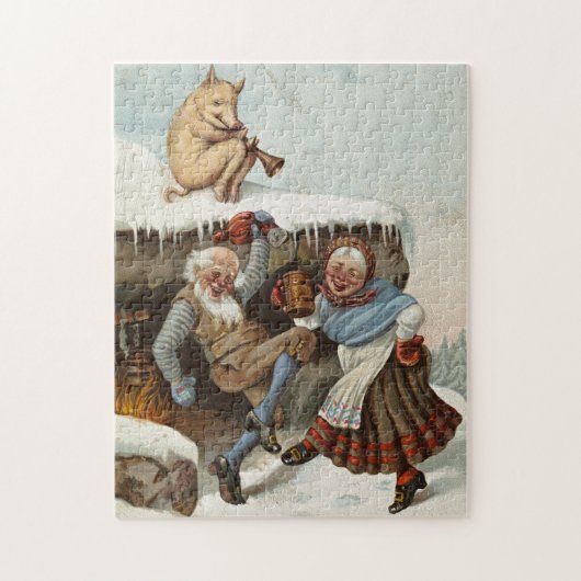Kerstviering Wilhelm Larsen Legpuzzel (Verticaal)