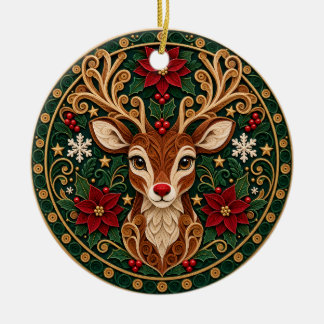 Kerstvieringen en het geven van cadeaus tijdens de keramisch ornament