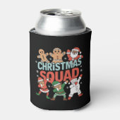 kerstvierkant kerstkerstkerstkerstman met Elf-fami Blikjeskoeler (Blikje Voorkant)