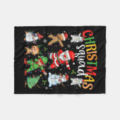 kerstvierkant kerstkerstkerstkerstman met Elf-fami Fleece Deken (Voorkant (Horizontaal))