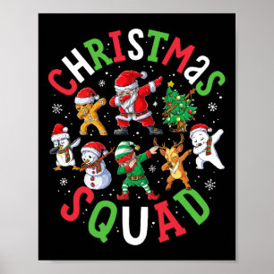 kerstvierkant kerstkerstkerstkerstman met Elf-fami Poster