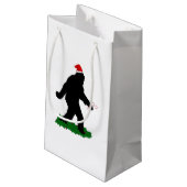 kerstvierkant klein cadeauzakje (Achterkant Gekanteld)