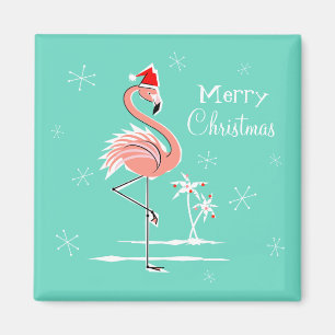 kerstvierkant met kerstcadeaus voor Merry Kerstmis Magneet