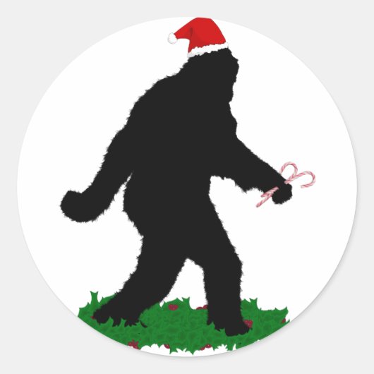 kerstvierkant ronde sticker (Voorkant)