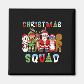 Kerstvierkant Santa Reindeer Elf Boys Girls Kinder Magneet