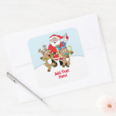 Kerstvierkant Sticker kerstman kerstman (Envelop)