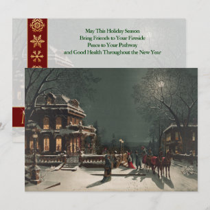 kerstvieslantje Gepersonaliseerd kerst Feestdagenkaart