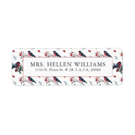 Kerstvinken en holly naadloos patroon etiket