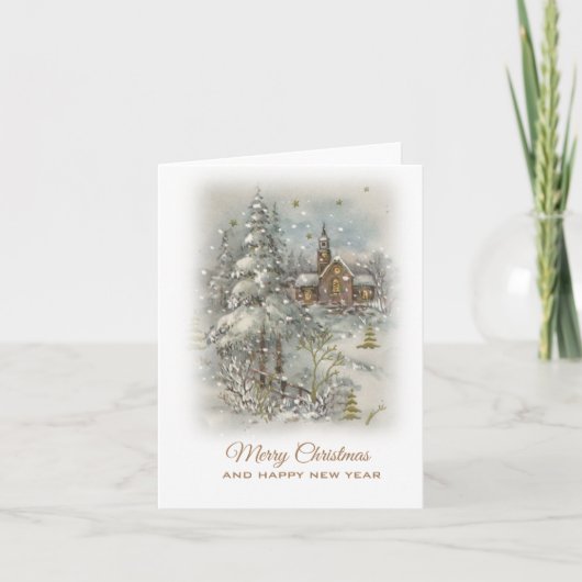 kerstvintage kaart (Voorkant)