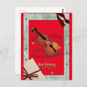 kerstvioolmuziek briefkaart (Voorkant / Achterkant)