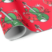 kerstvioolpapier cadeaupapier (Rol Hoek)