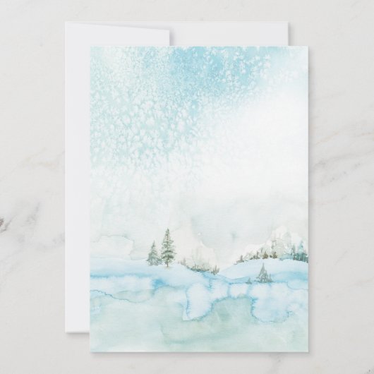 kerstvips sneeuwlandschap Fir Trees Kaart (Achterkant)