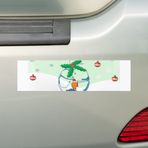kerstvis bumpersticker
