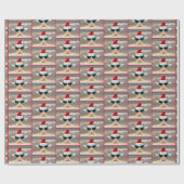 kerstvis met zonnebril cadeaupapier (Vlak)