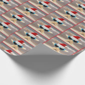 kerstvis met zonnebril cadeaupapier (Hoek)