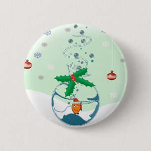 kerstvis ronde button 5,7 cm
