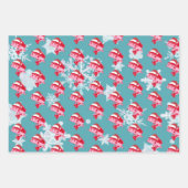 Kerstvis Santa Hat Funny Vist Inpakpapier Vel (Voorkant 3)