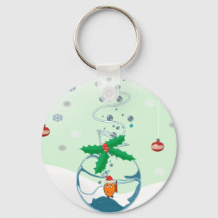 kerstvis sleutelhanger
