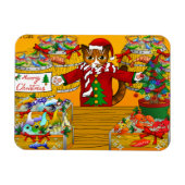 kerstvismarkt — stalletjes magneet (Horizontaal)