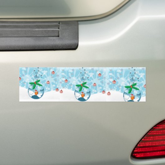 kerstvissenplat bumpersticker (Op auto)