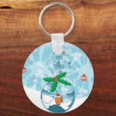 kerstvissenplat sleutelhanger (Voorkant)