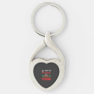 Kerstvisser Kerstman Vakantie Vector Sleutelhanger