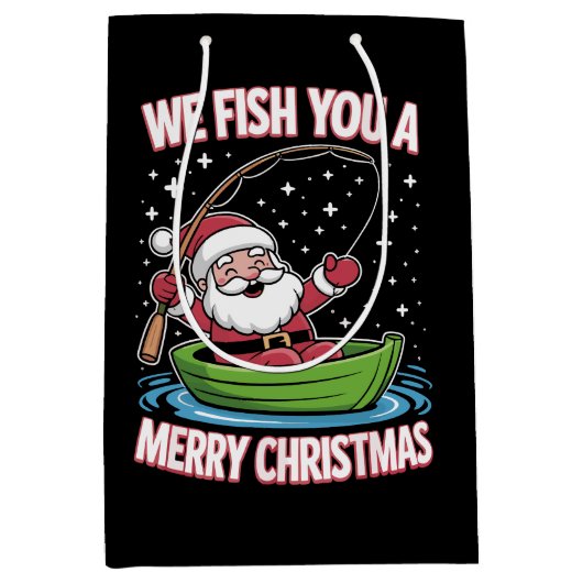 Kerstvisser Vist Grappige Koele Sinterklaas Medium Cadeauzakje (Voorkant)