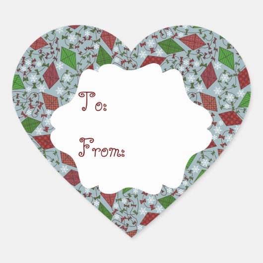 Kerstvliegers, cadeau sticker (Voorkant)