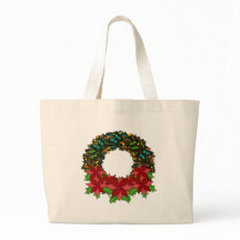 kerstvlinder Poinsettia Wreater Canvas tas