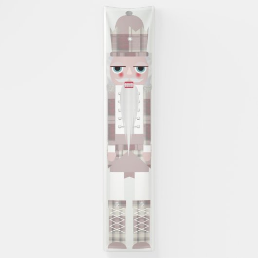 kerstvoedingskraker Flannel roze banner (Verticaal)