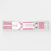 kerstvoedingskraker Glitter roze banner (Horizontaal)