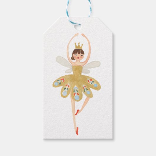 kerstvoedingskraker Sugar Plum Fairy Gift Labels Cadeaulabel (Voorkant)