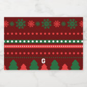 Kerstvoedsel en kerstlabel set sparkling wijnetiket (Enkel label)