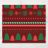 Kerstvoedsel en kerstlabel set sparkling wijnetiket (Enkel label)