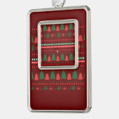 Kerstvoedsel en kerstlabel set verzilverd kader ornament (Links)