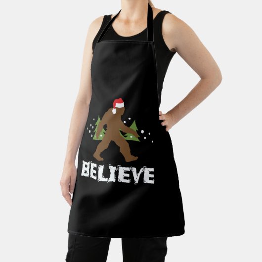 Kerstvoet Sasquatch Xmas Apparel Funny Schort (Insitu)